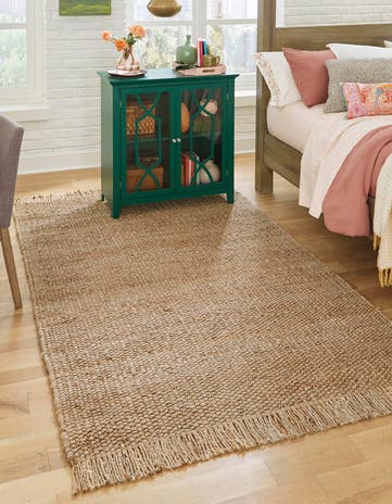 Natural Hand Woven Chunky Jute Rug
