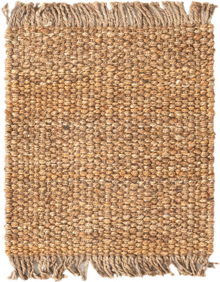 Detail image of 2' x 3' 1 Hand Woven Chunky Jute Rug