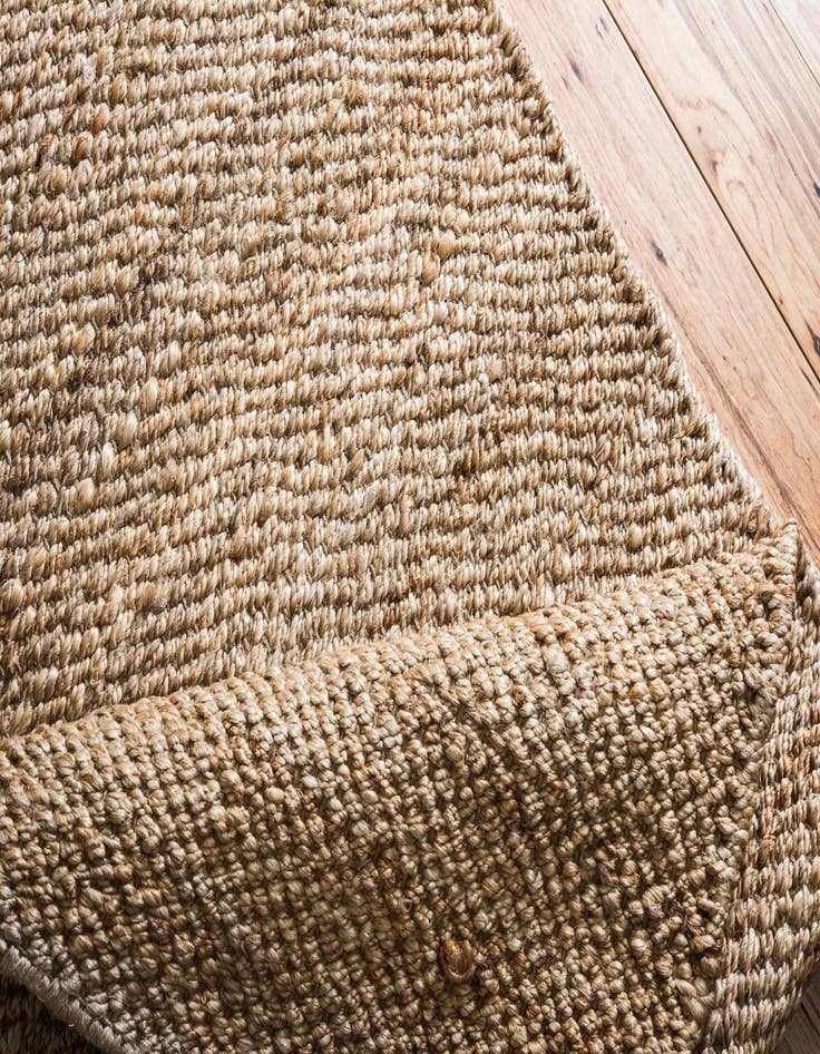 Detail image of 8' x 10'  Hand Woven Chunky Jute Rug