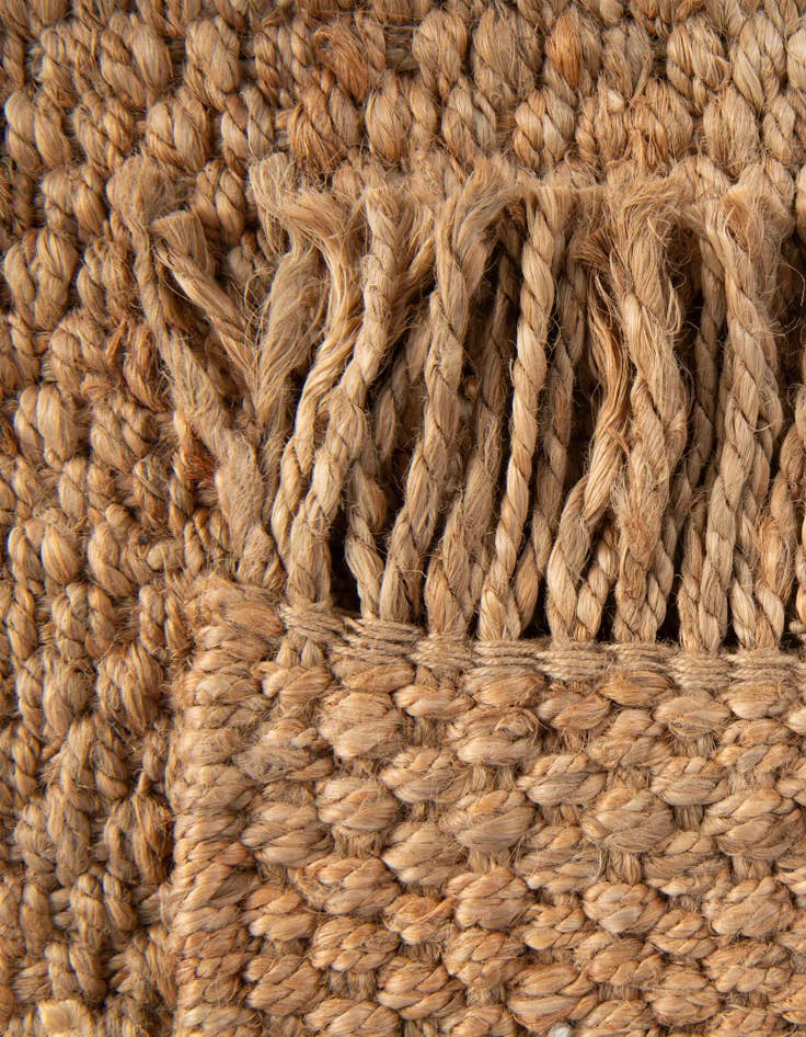 Detail image of 4' 1 x 6' 1 Hand Woven Chunky Jute Rug