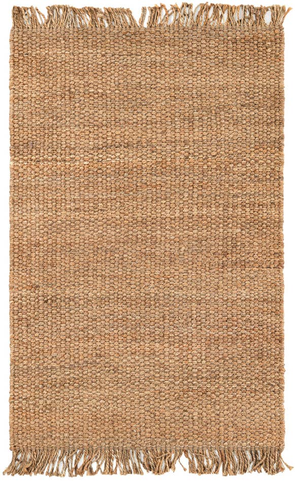 Detail image of 4' 1 x 6' 1 Hand Woven Chunky Jute Rug