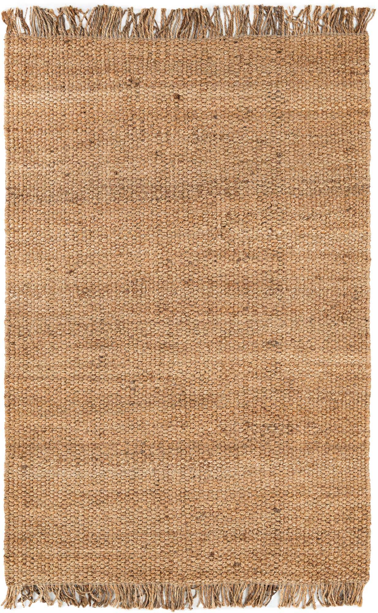 Homenmore Natural Hand-Woven Jute Area Rug – 4' X 6' Indoor/Outdoor, Herringbone Design