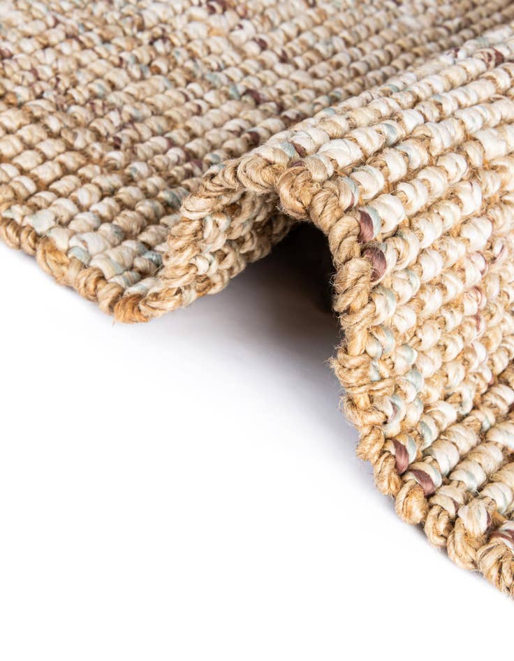 Detail image of 4' 1 x 6' 1 Hand Woven Chunky Jute Rug
