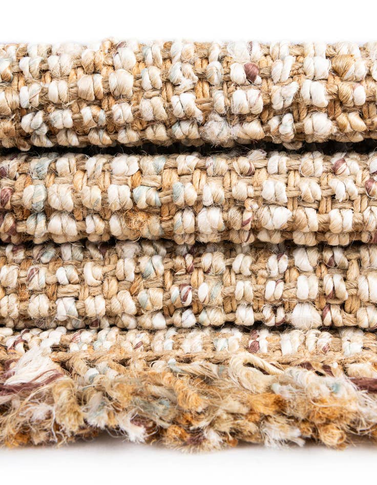 Detail image of 4' 1 x 6' 1 Hand Woven Chunky Jute Rug