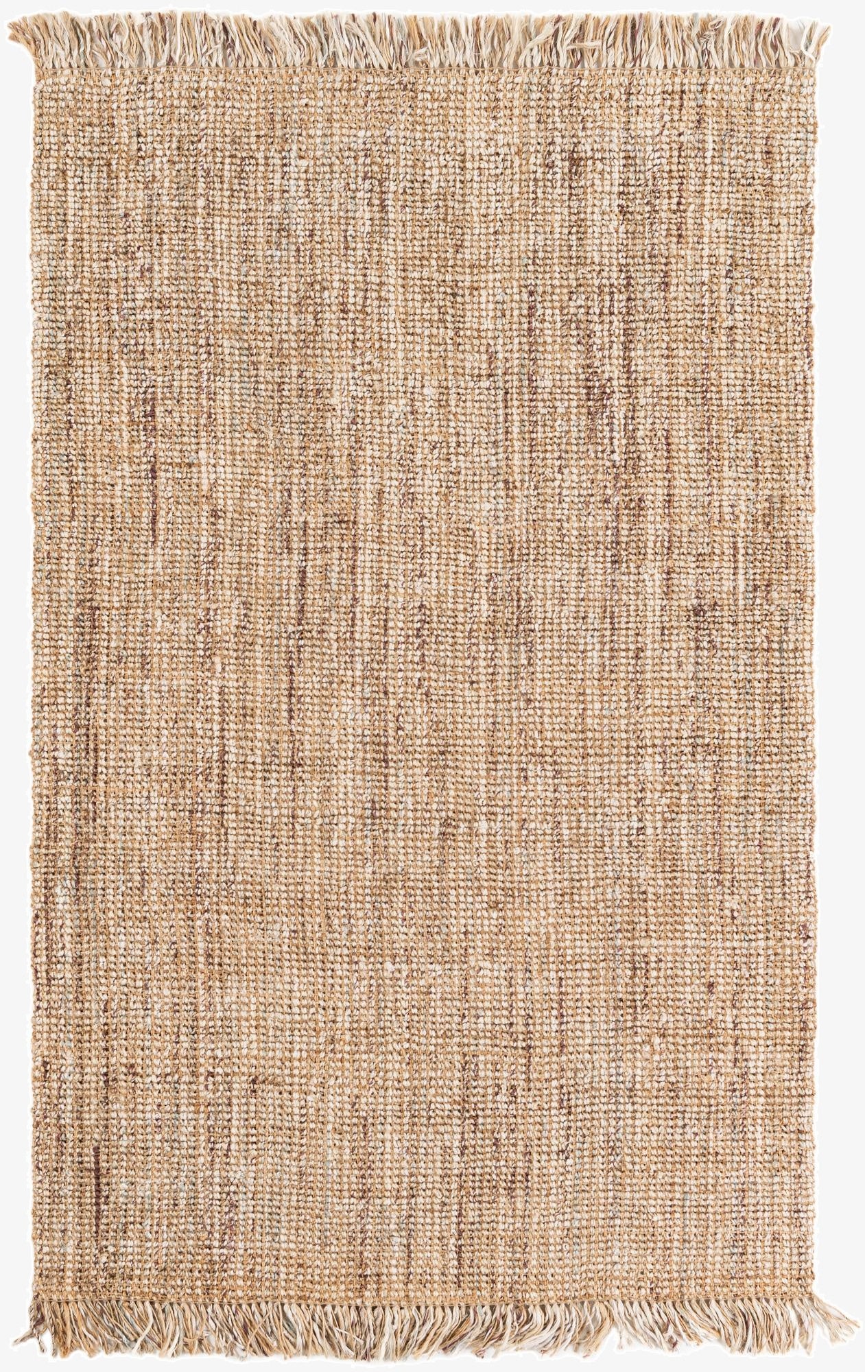 5' 1 x 8'  Hand Woven Chunky Jute Rug