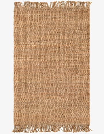 4' 1 x 6' 1 Hand Woven Chunky Jute Rug