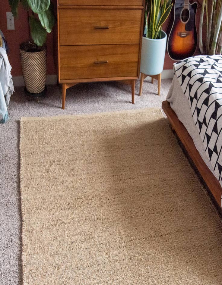 Detail image of 8' x 10' Hand Woven Gilded Jute Rug