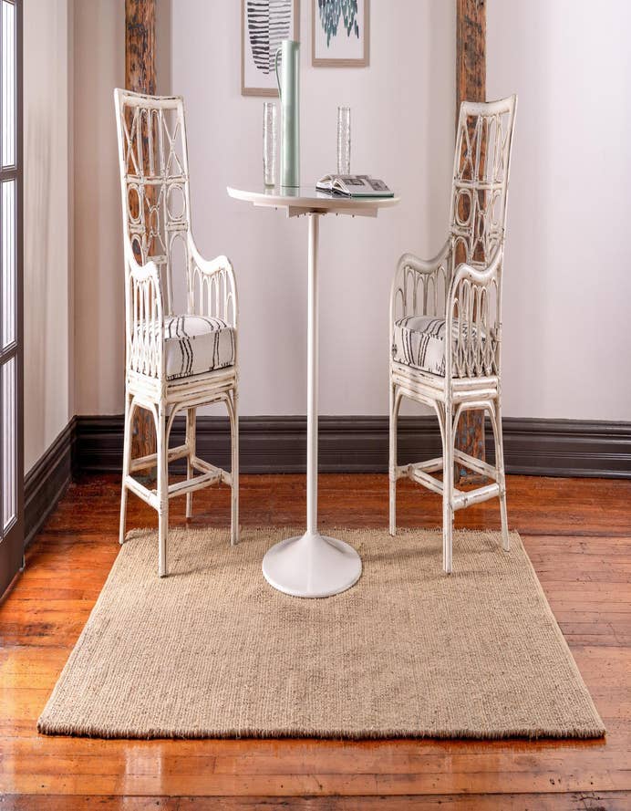 Detail image of 8' x 10' Hand Woven Gilded Jute Rug