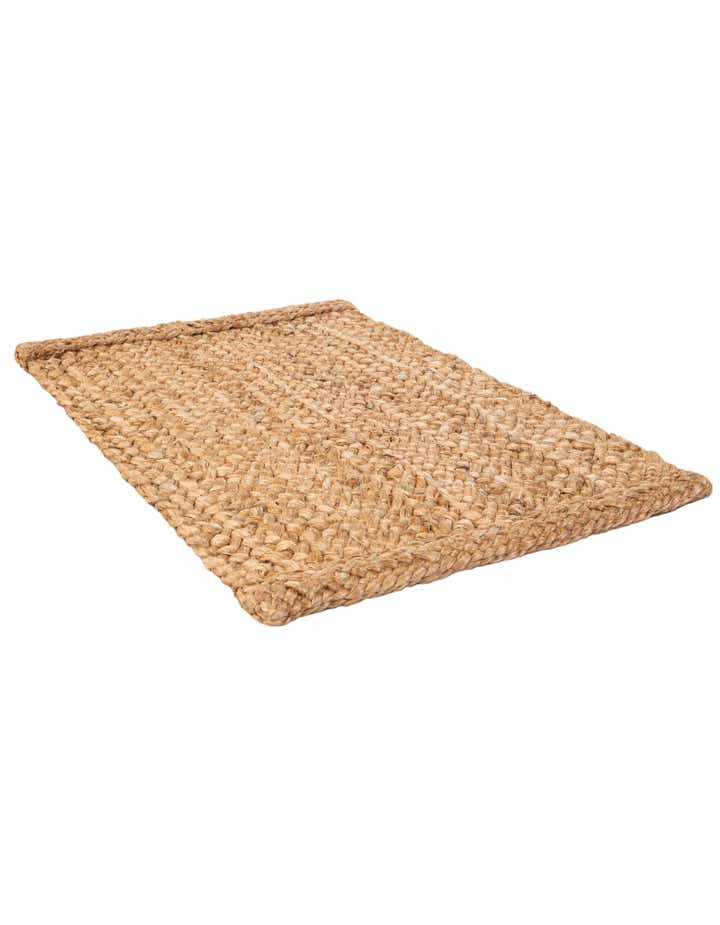 2' x 3' 1 Handmade Heirloom Braided Jute Rug