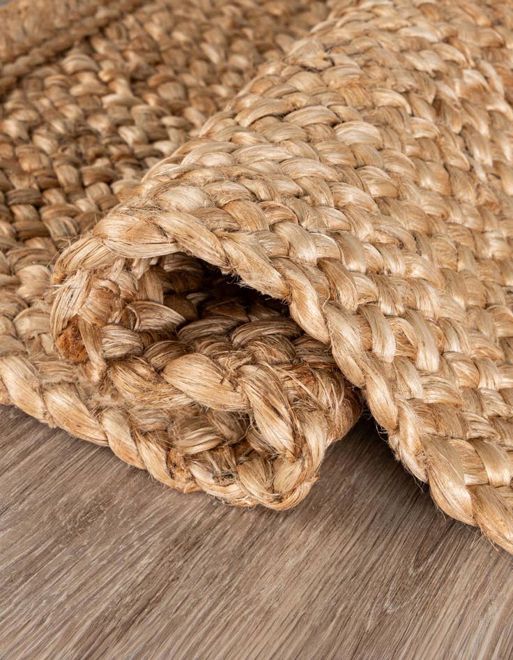 Detail image of 2' x 3' 1 Handmade Heirloom Braided Jute Rug
