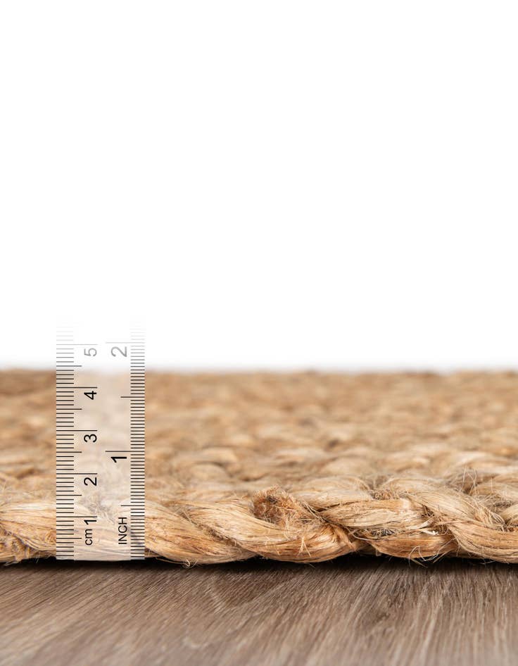 Detail image of 2' x 3' 1  Hand Heirloom Braided Jute Rug