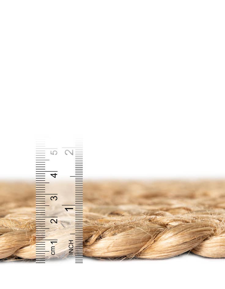 Detail image of 2' x 3' 1  Hand Heirloom Braided Jute Rug