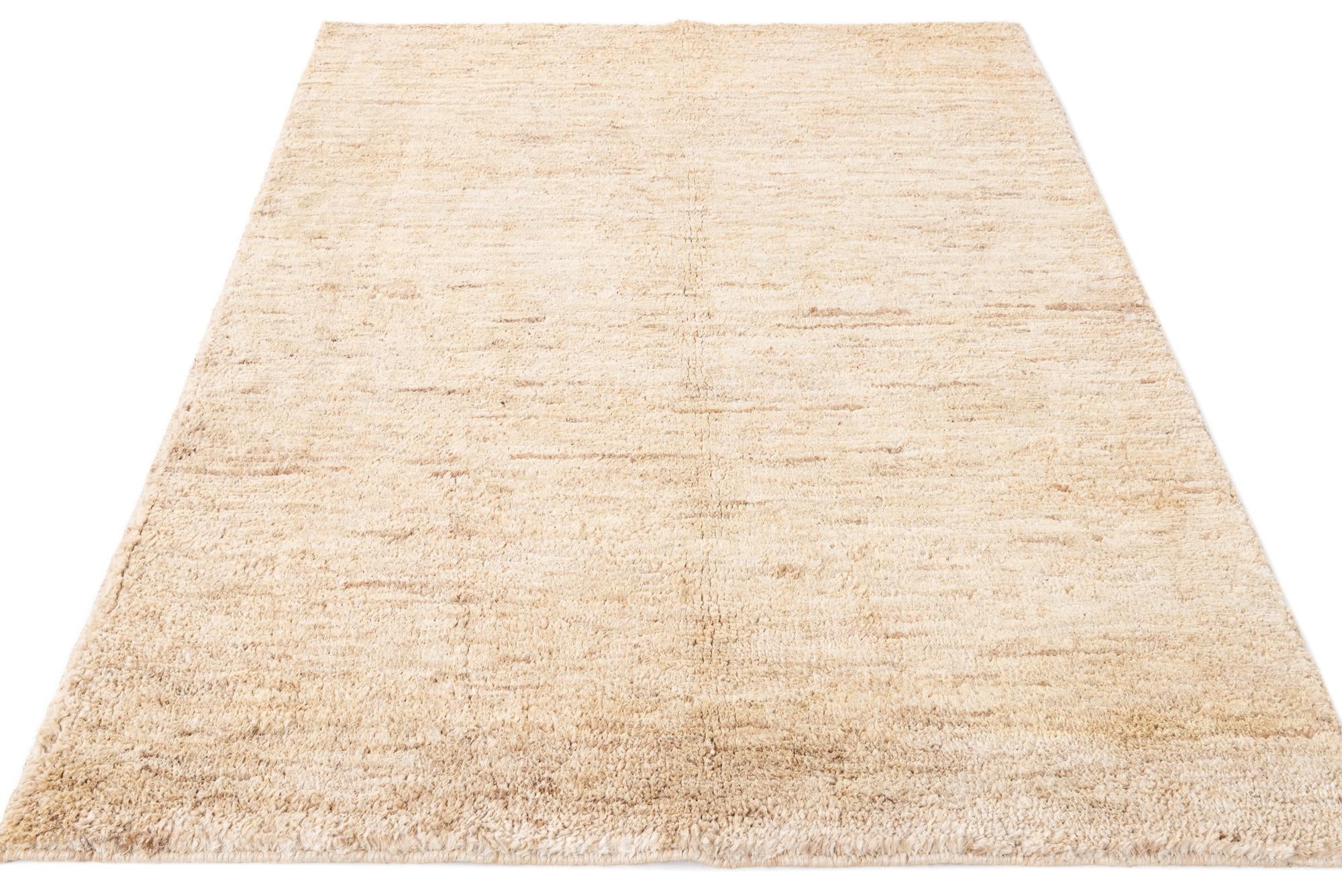4' 7 x 6' 4 Hand Knotted Kashkuli Gabbeh Wool Rug