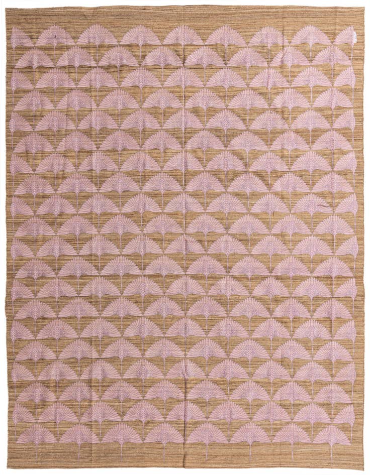 Detail image of 9' 7 x 12' Hand Woven Kilim Modern Wool Rug