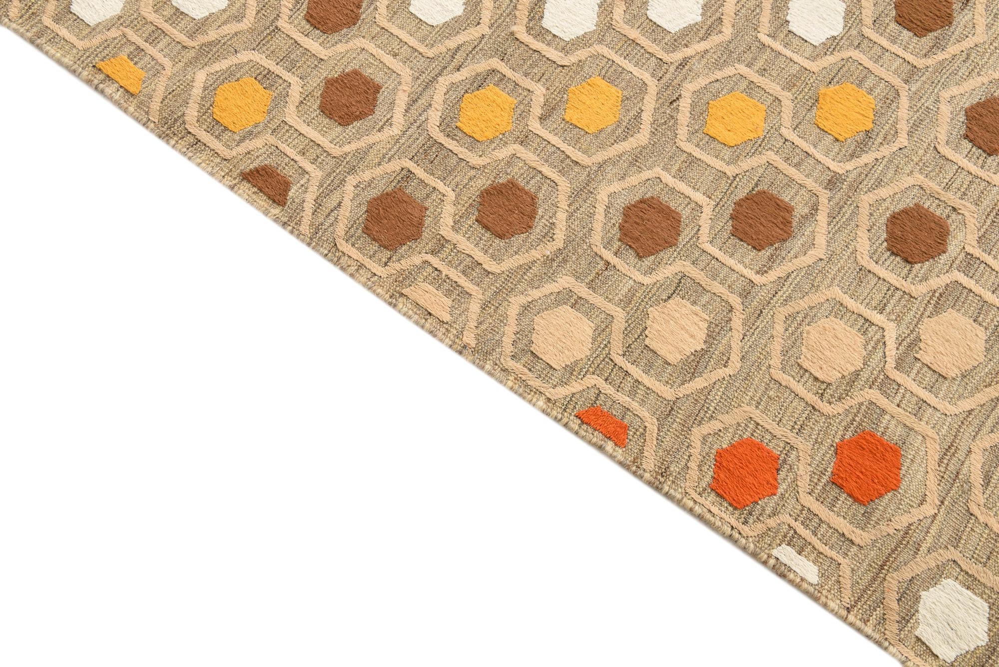 7' 1 x 9' 4 Hand Woven Kilim Modern Rug