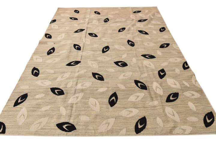 6' 8 x 8' 9 Hand Woven Kilim Modern Rug