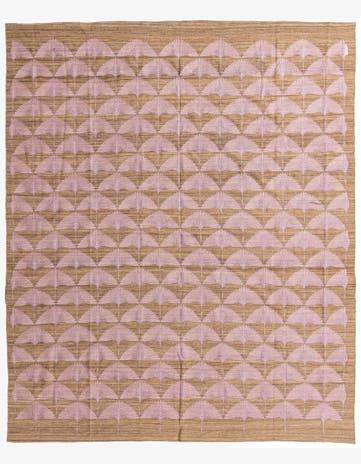 9' 7 x 12' Hand Woven Kilim Modern Wool Rug