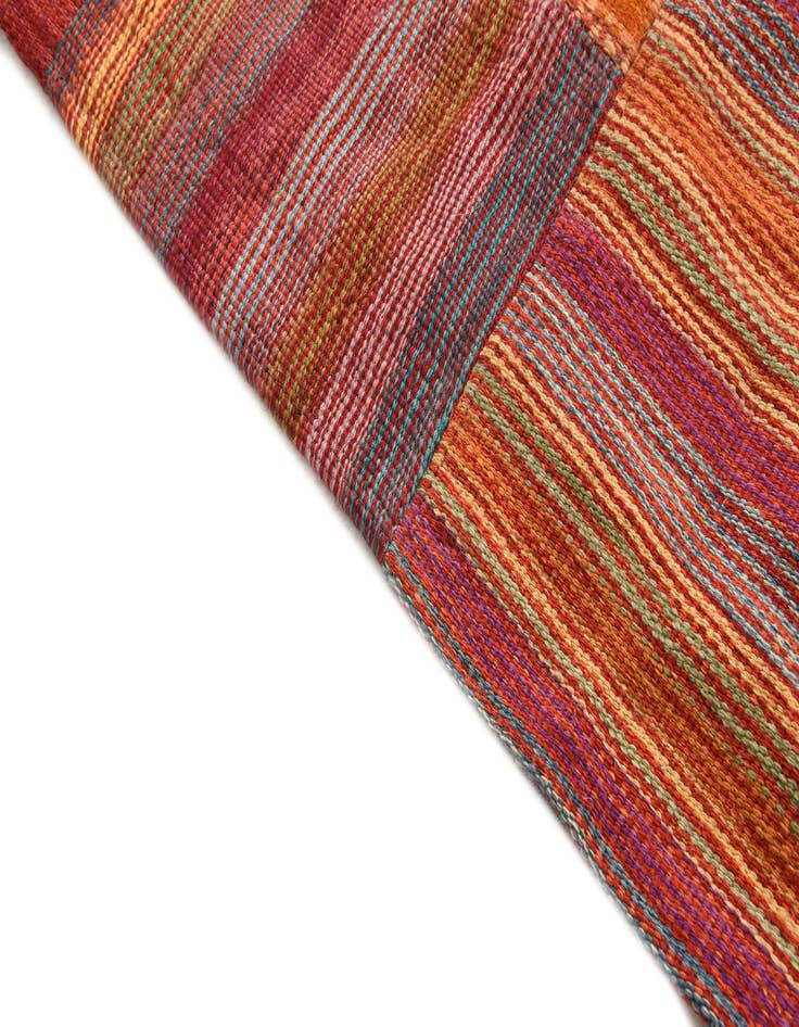 Detail image of 5' 11 x 7' 8  Hand Woven Kilim Patchwork Wool Rug
