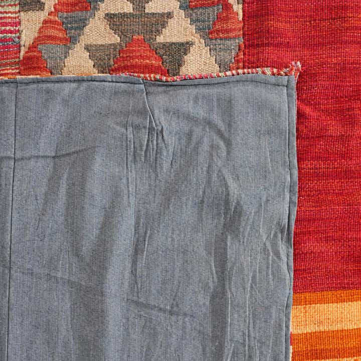 180cm x 235cm Tejido a mano Kilim Patchwork Alfombra Lana