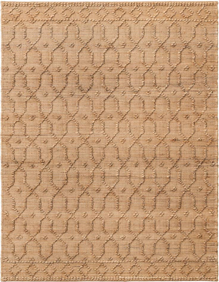 Detail image of 4' 1 x 6' 1 Hand Woven Larsa Jute Rug