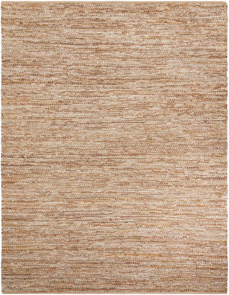 Detail image of 9' x 12' Hand Woven Leather Metallic Jute Rug