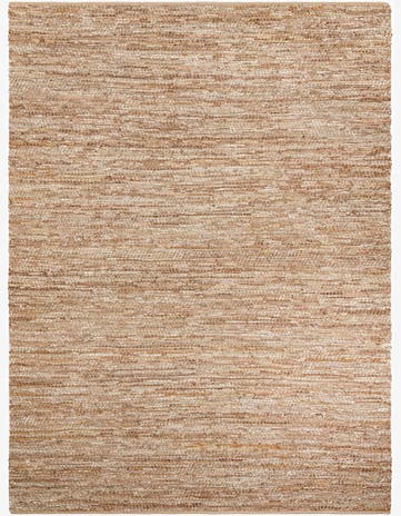 9' x 12' Hand Woven Leather Metallic Jute Rug