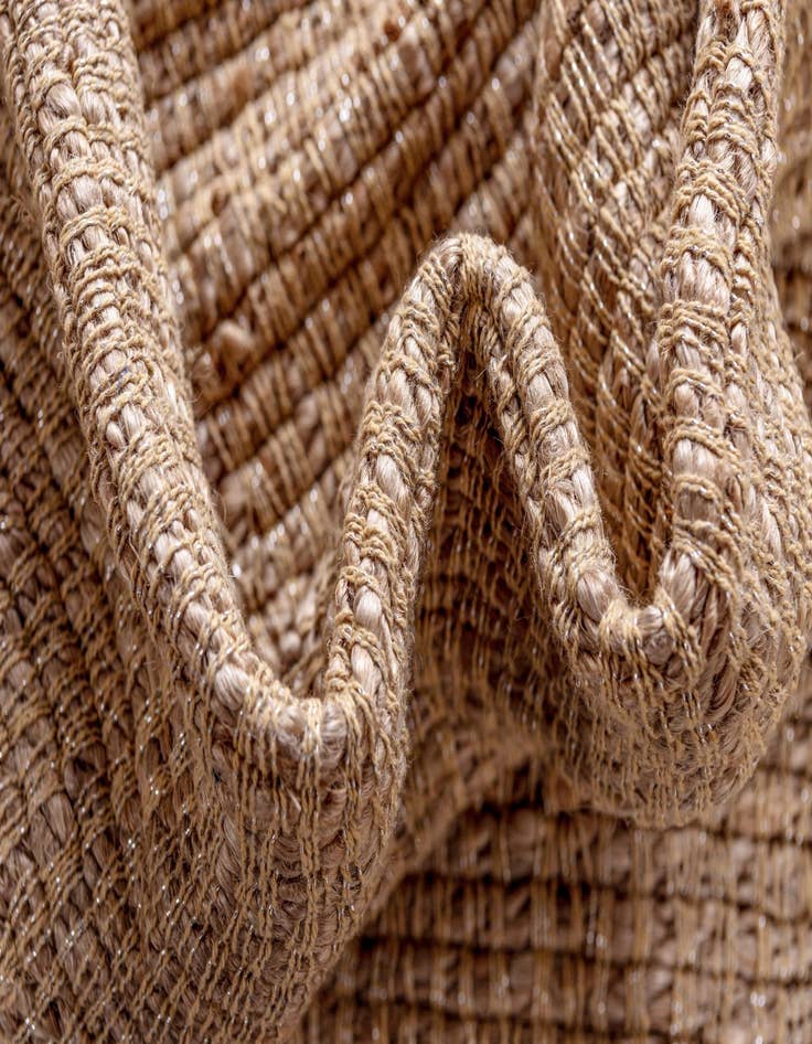 Detail image of 5' x 8'  Hand Woven Metallic Jute Rug