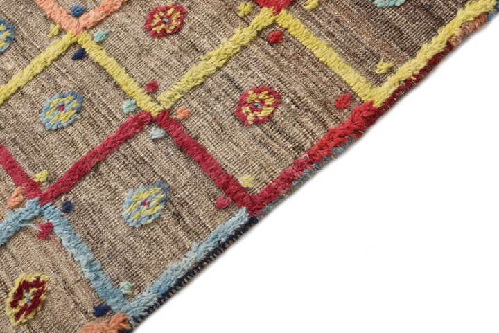 6' 9 x 7' 8 Hand Knotted Moroccan Wool Rug