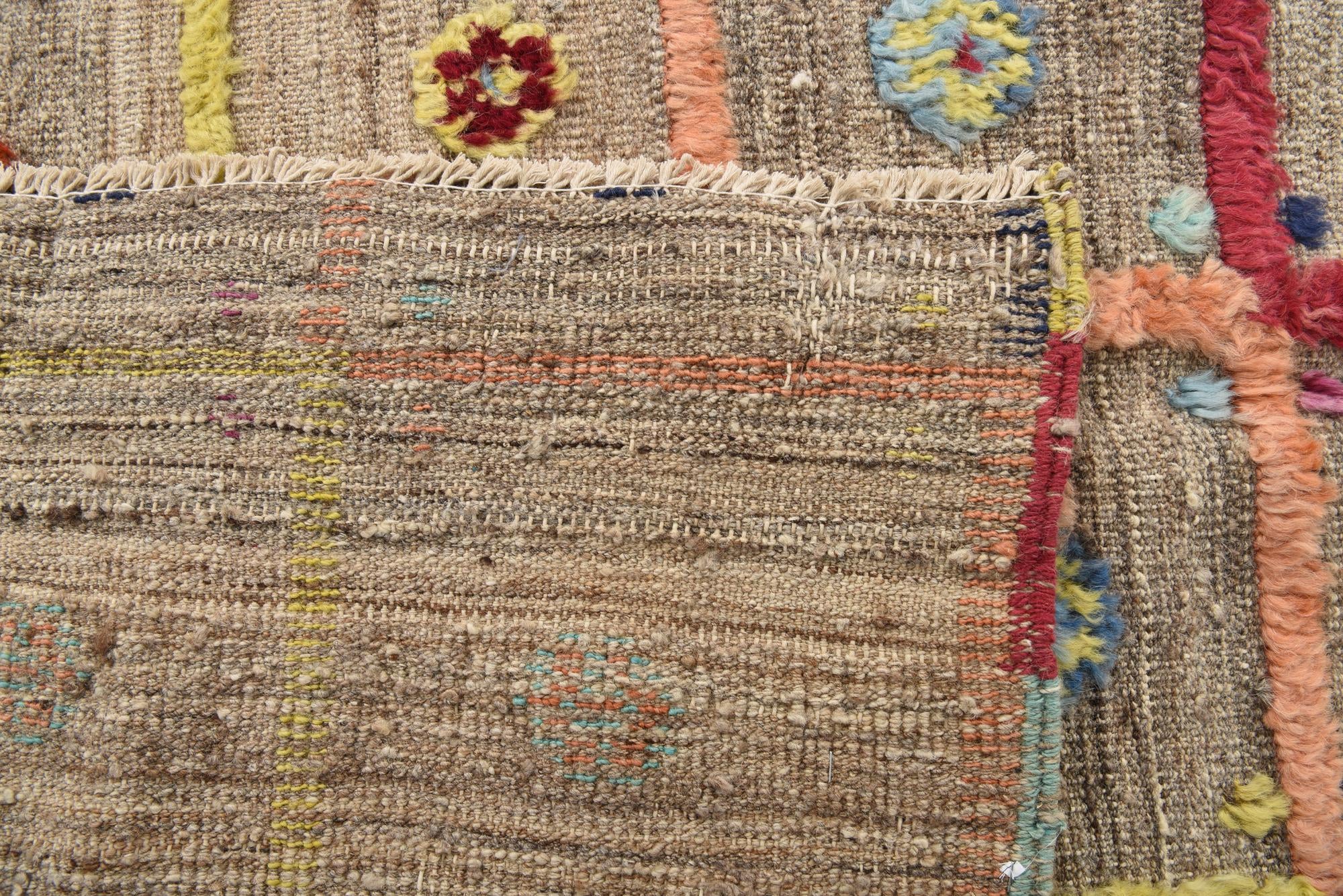 6' 9 x 7' 8 Hand Knotted Moroccan Wool Rug