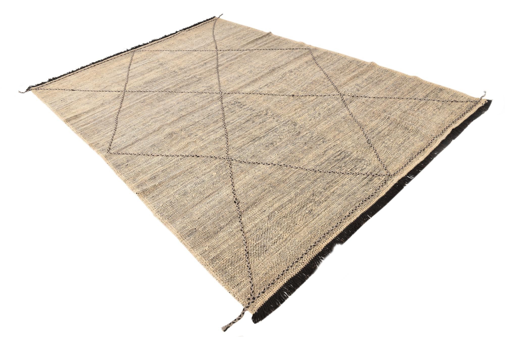 7' x 10' Hand Knotted Moroccan Wool Rug