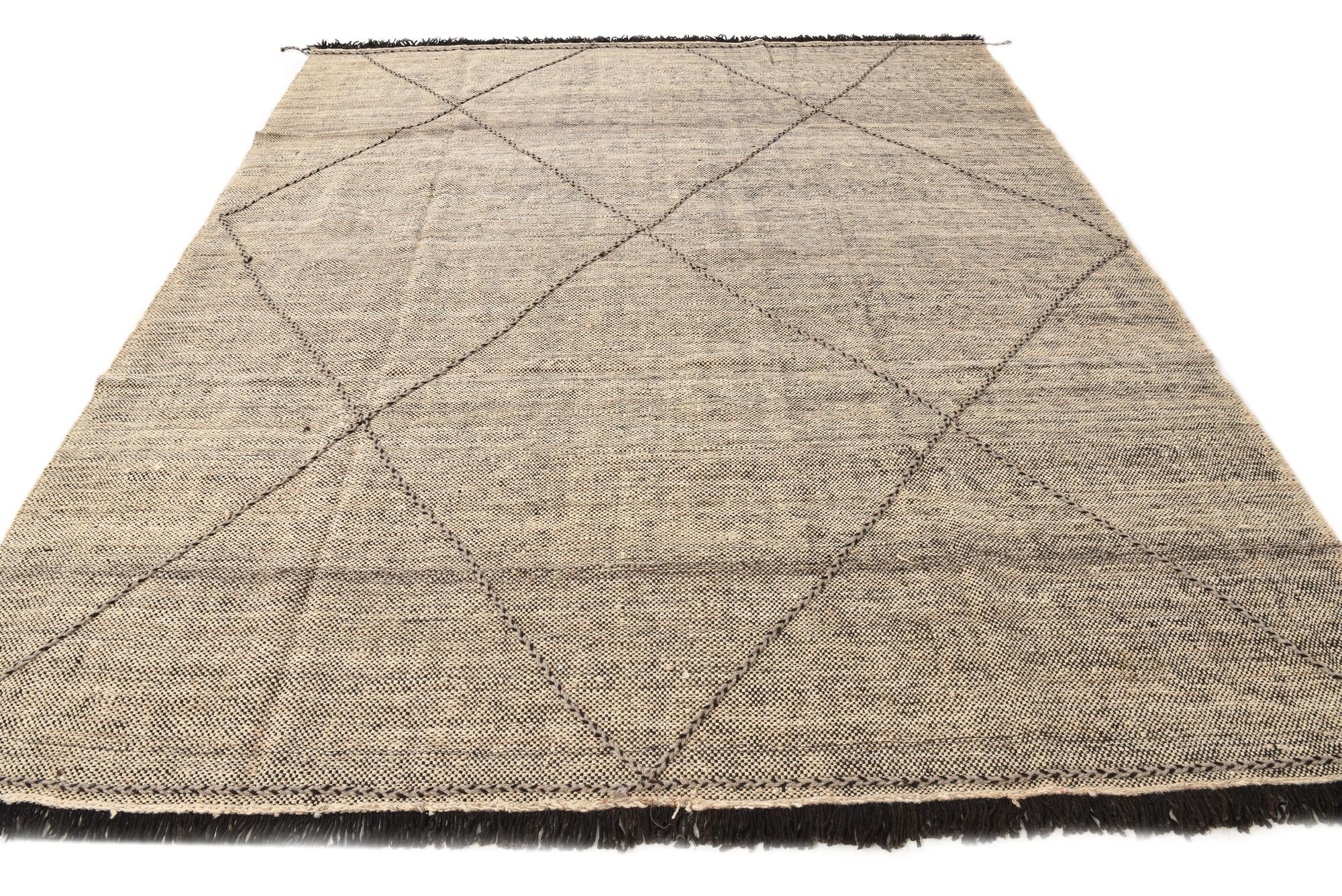 8' 3 x 9' 8 Hand Knotted Moroccan Wool Rug