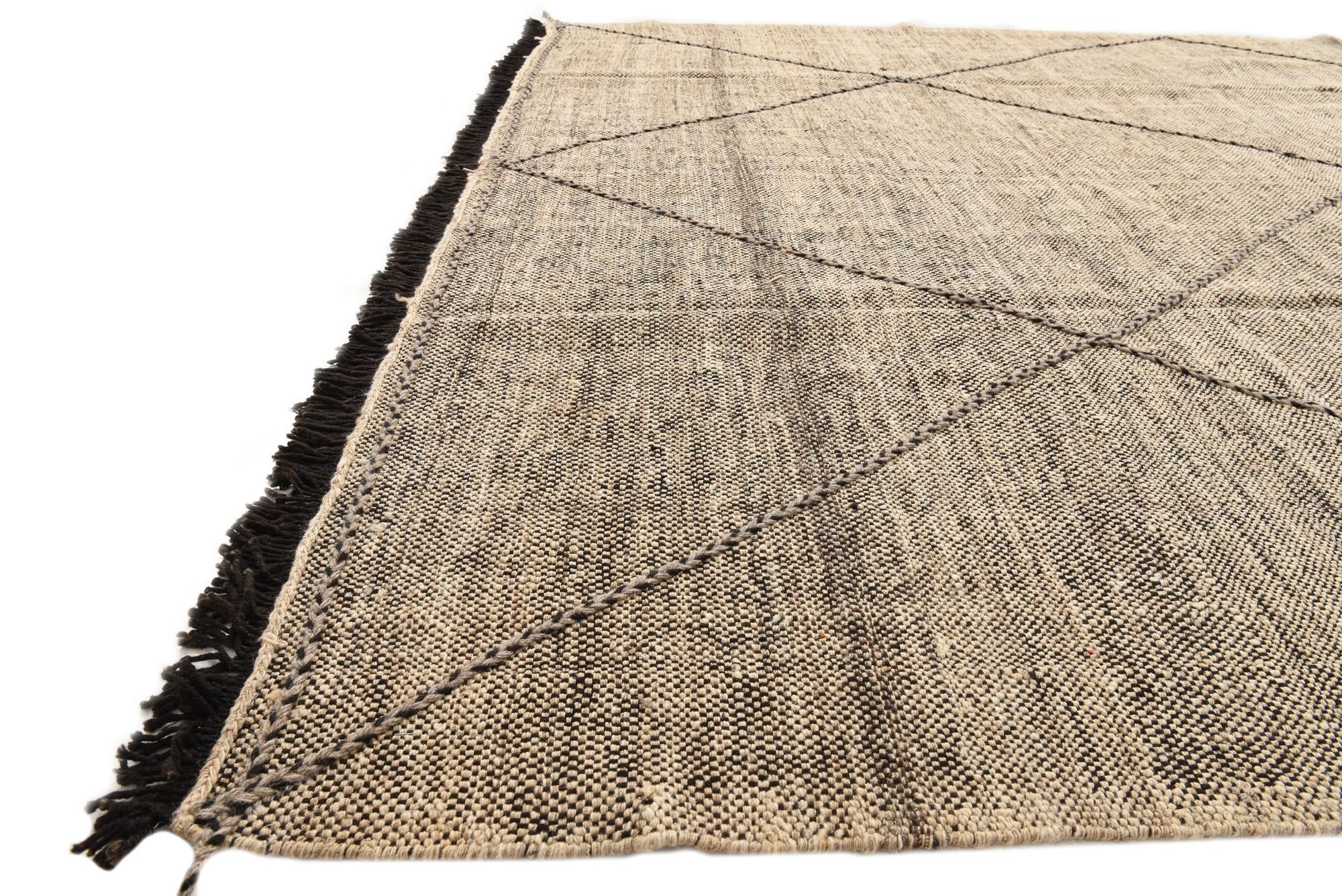 8' 3 x 9' 8 Hand Knotted Moroccan Wool Rug