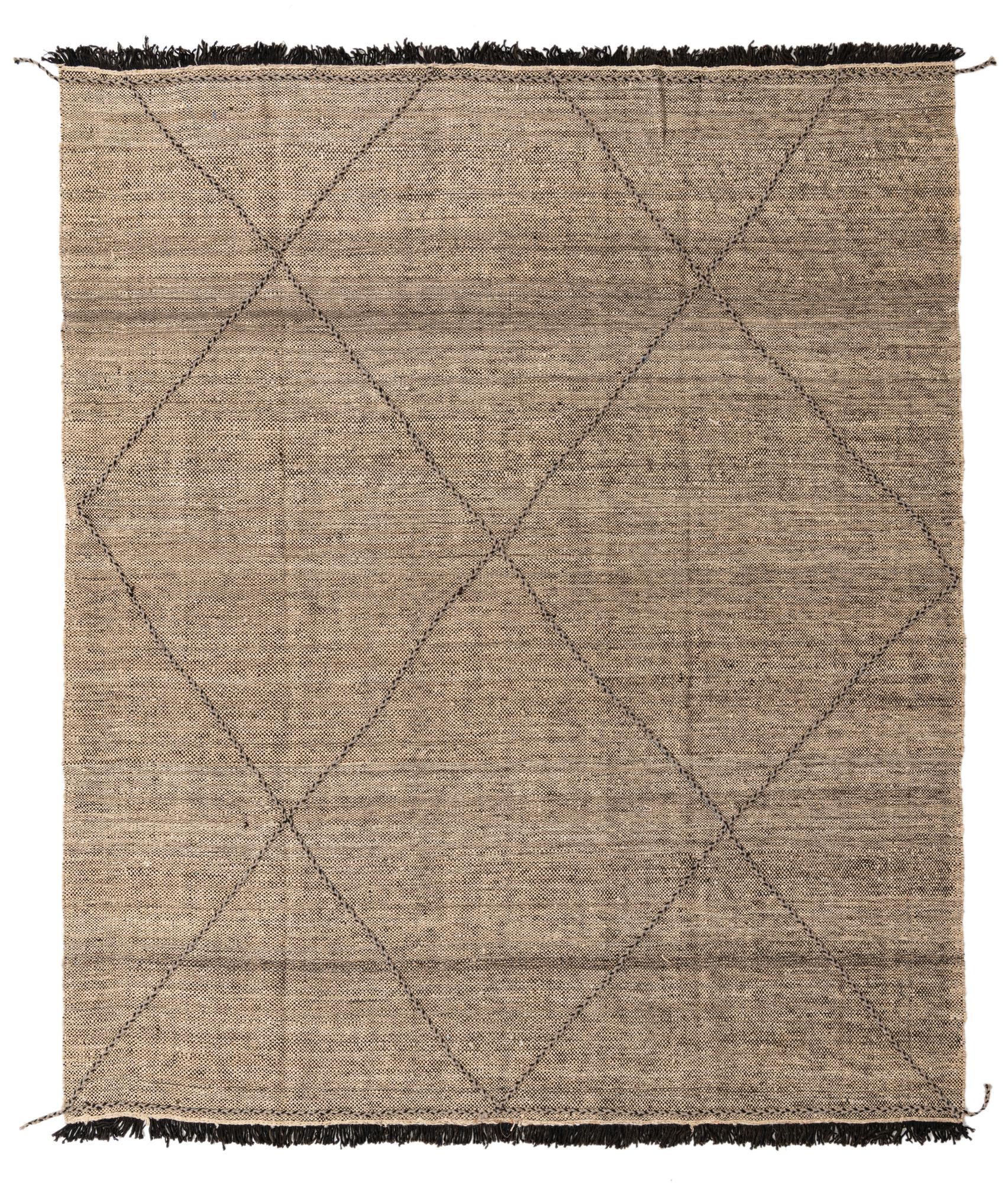 8' 3 x 9' 8 Hand Knotted Moroccan Wool Rug