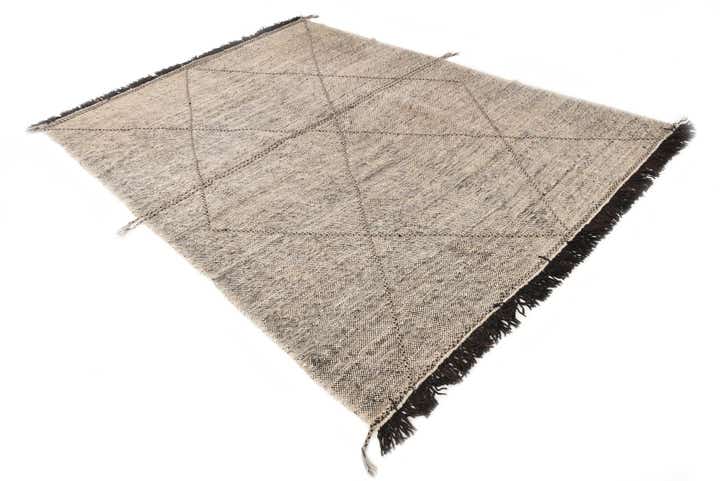7' x 9' 9 Hand Knotted Moroccan Wool Rug