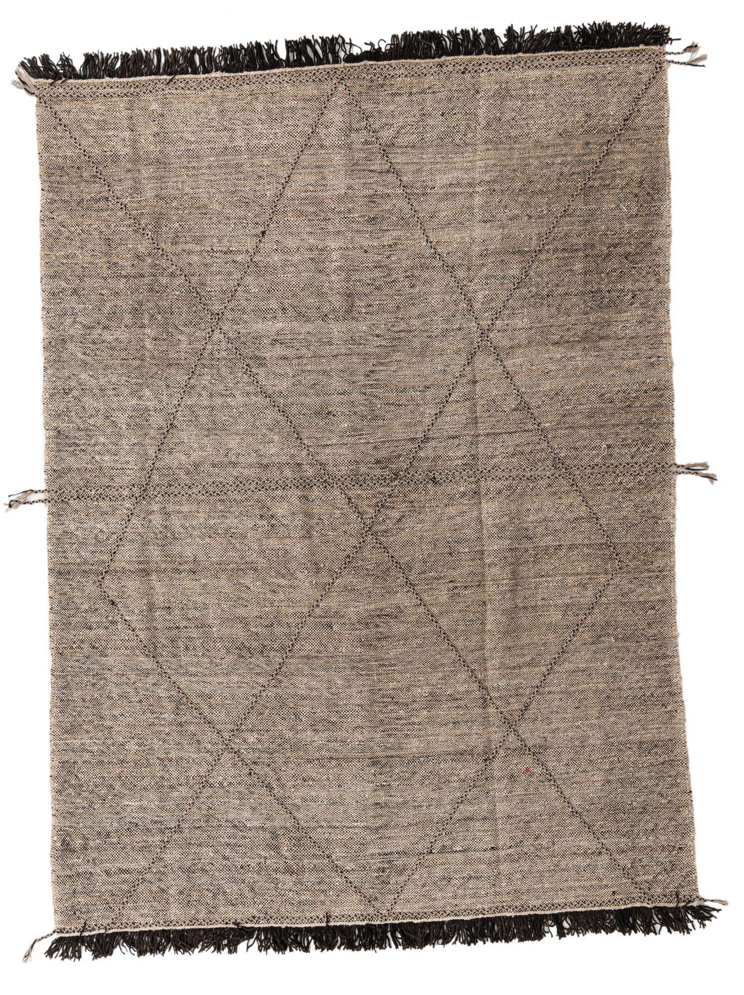 7' x 9' 9 Hand Knotted Moroccan Wool Rug