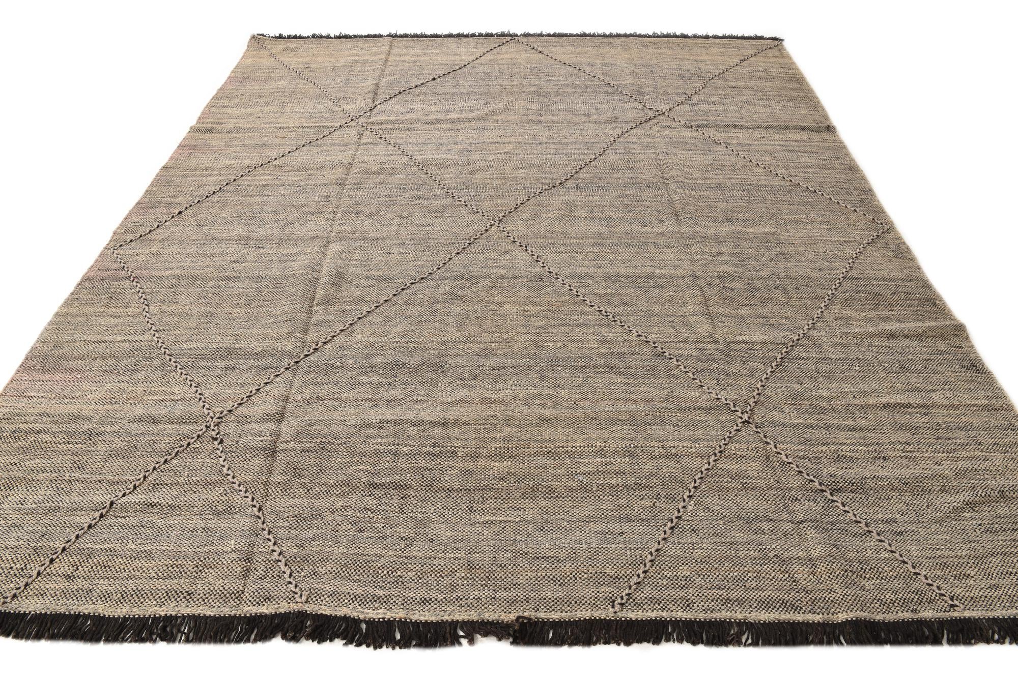 8' 3 x 9' 10 Hand Knotted Moroccan Wool Rug