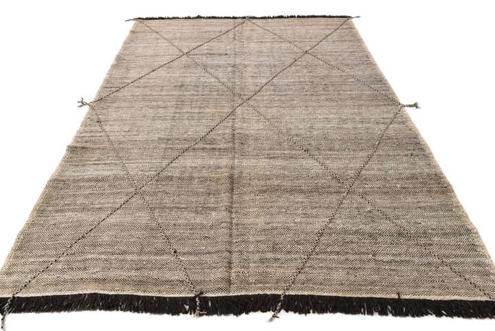 7' x 9' 9 Hand Knotted Moroccan Wool Rug
