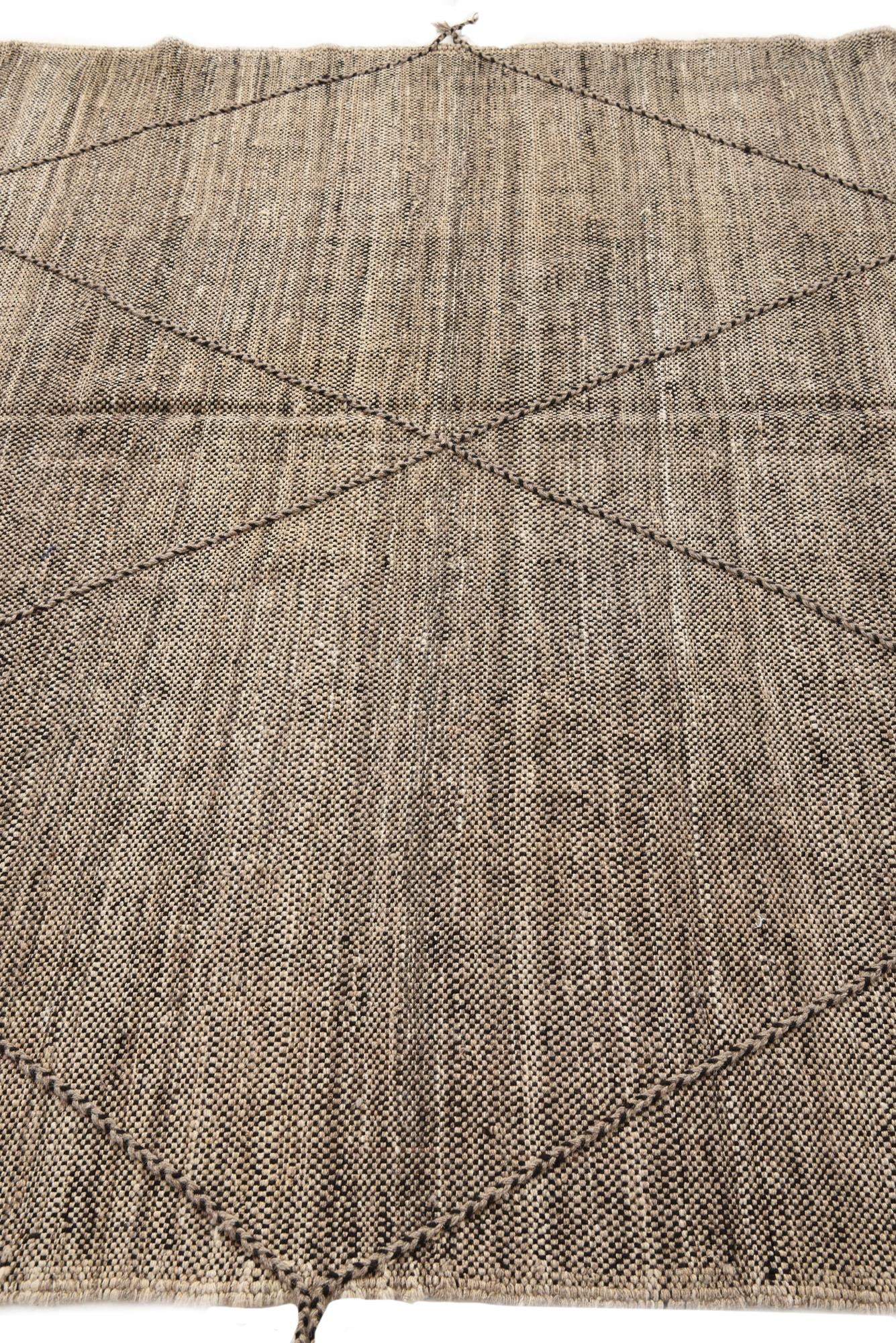 7' x 9' 9 Hand Knotted Moroccan Wool Rug