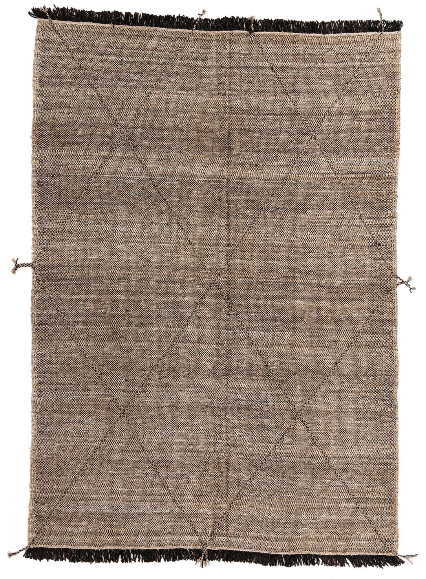 7' x 9' 9 Hand Knotted Moroccan Wool Rug