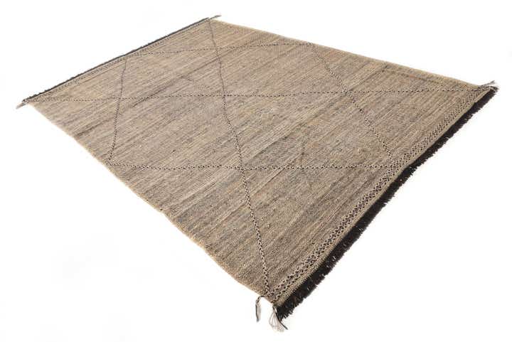 7' x 9' 7 Hand Knotted Moroccan Wool Rug