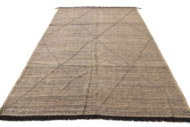 7' x 9' 7 Hand Knotted Moroccan Wool Rug