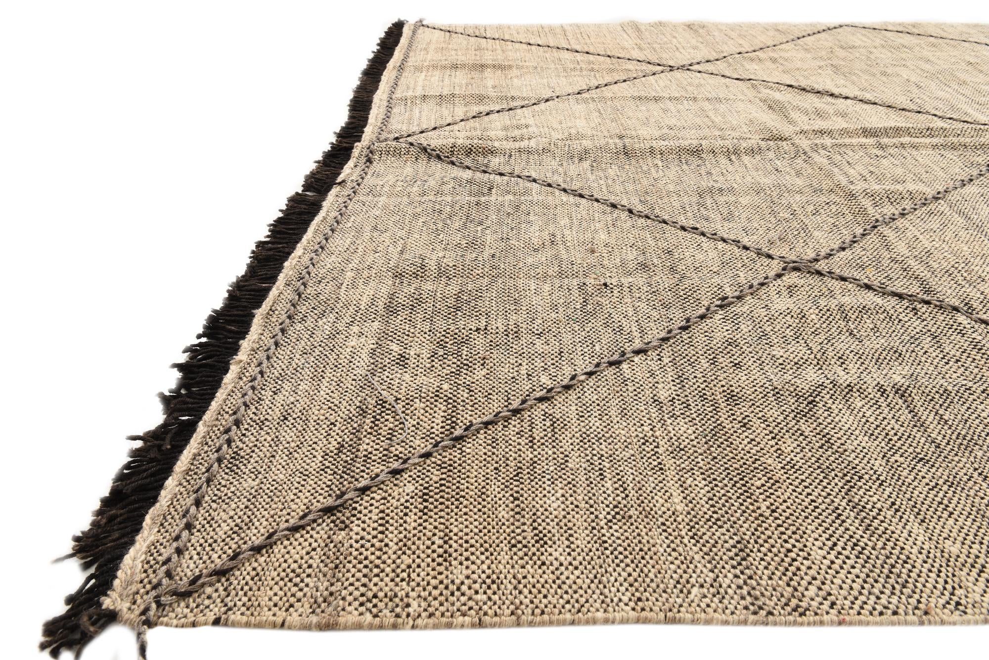 7' 5 x 9' 8 Hand Knotted Moroccan Wool Rug