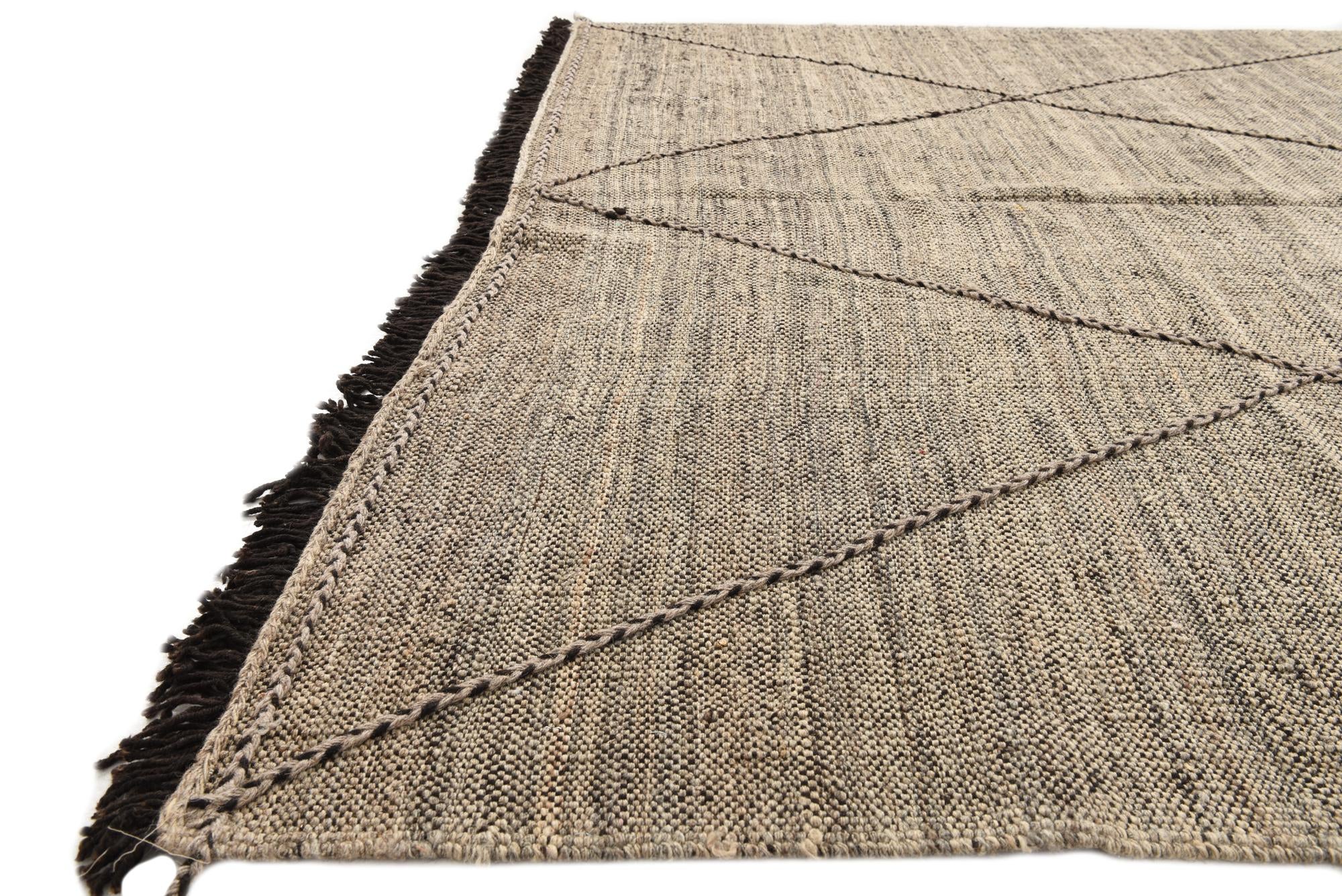 7' x 9' 9 Hand Knotted Moroccan Wool Rug