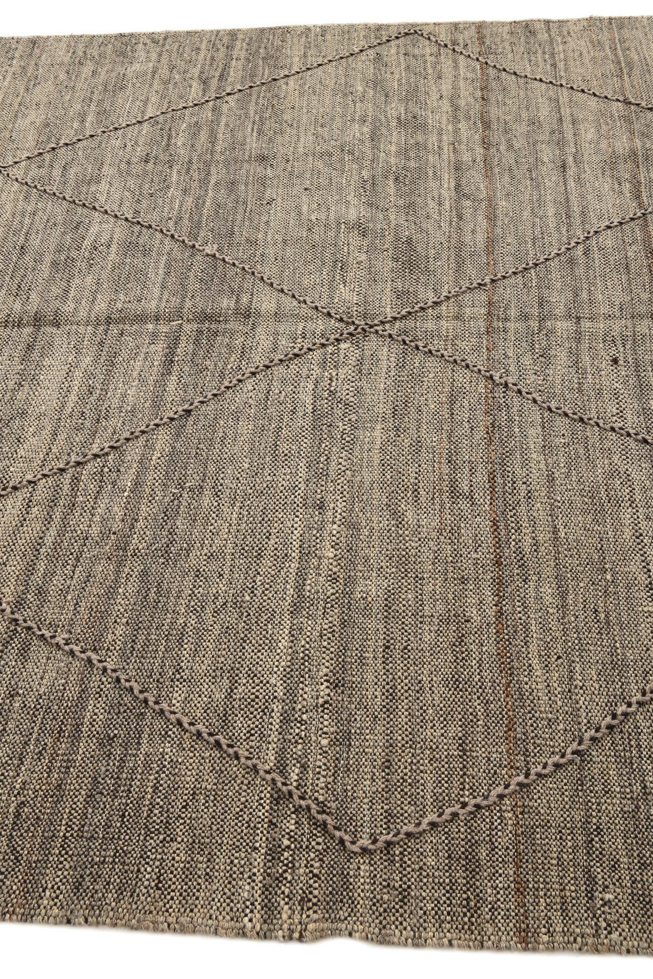 7' x 9' 9 Hand Knotted Moroccan Wool Rug