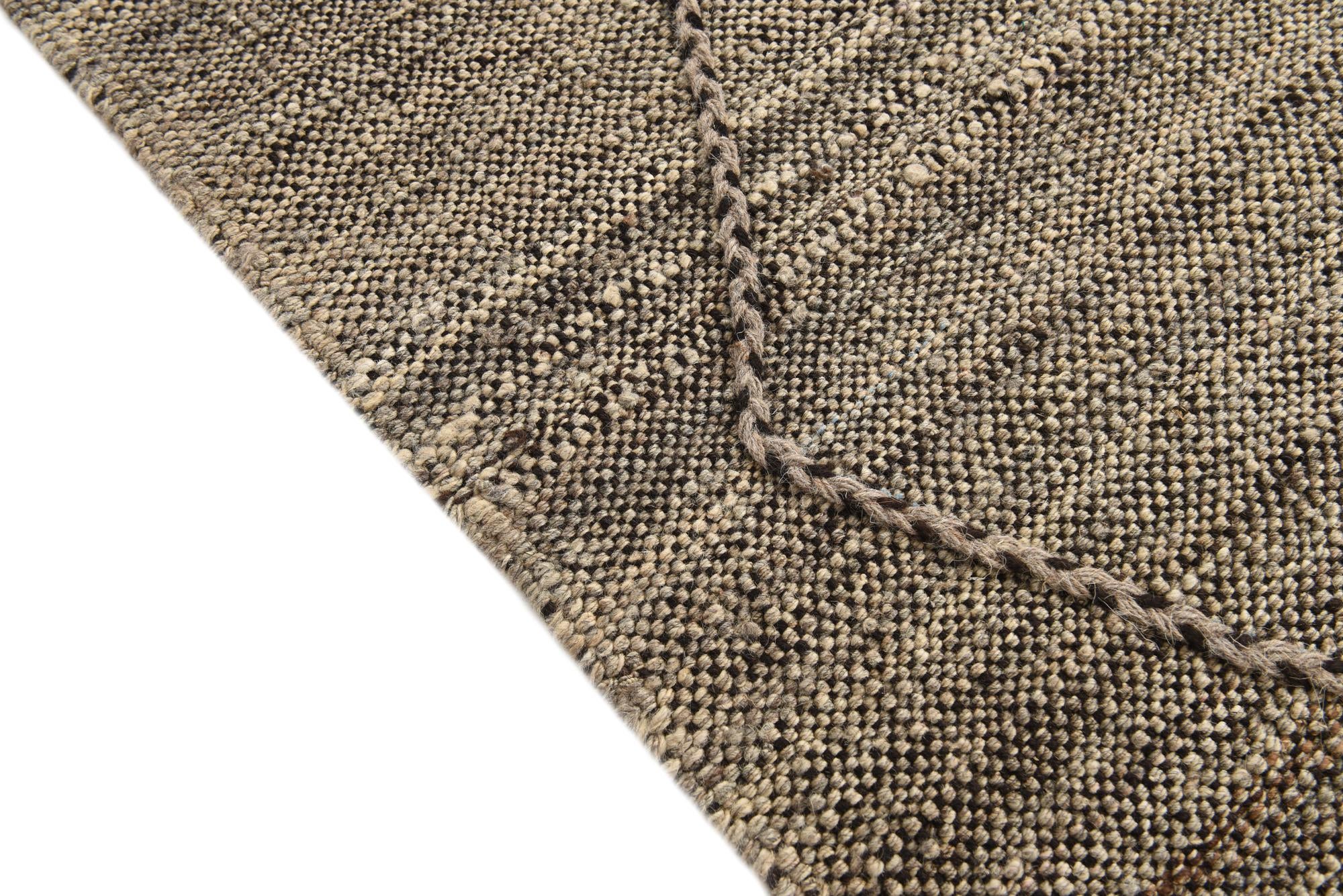 7' x 9' 9 Hand Knotted Moroccan Wool Rug