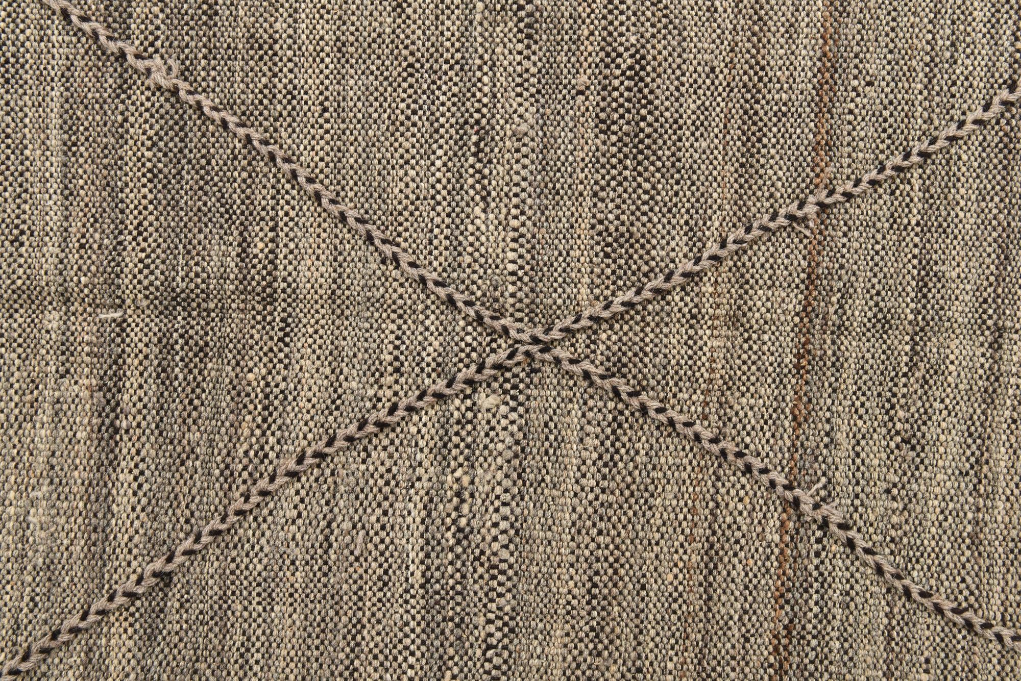 7' x 9' 9 Hand Knotted Moroccan Wool Rug