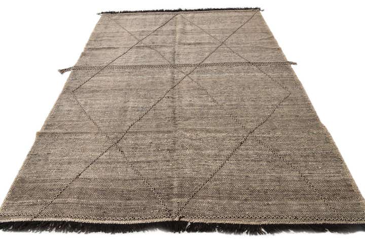 7' x 9' 7 Hand Knotted Moroccan Wool Rug