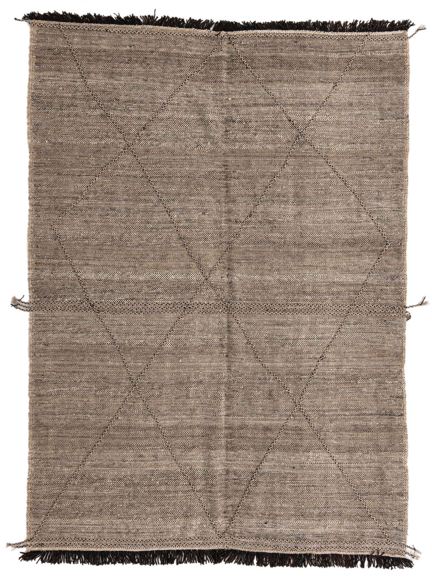 7' x 9' 7 Hand Knotted Moroccan Wool Rug