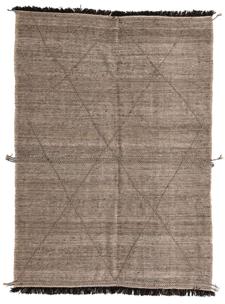 7' x 9' 7 Hand Knotted Moroccan Wool Rug