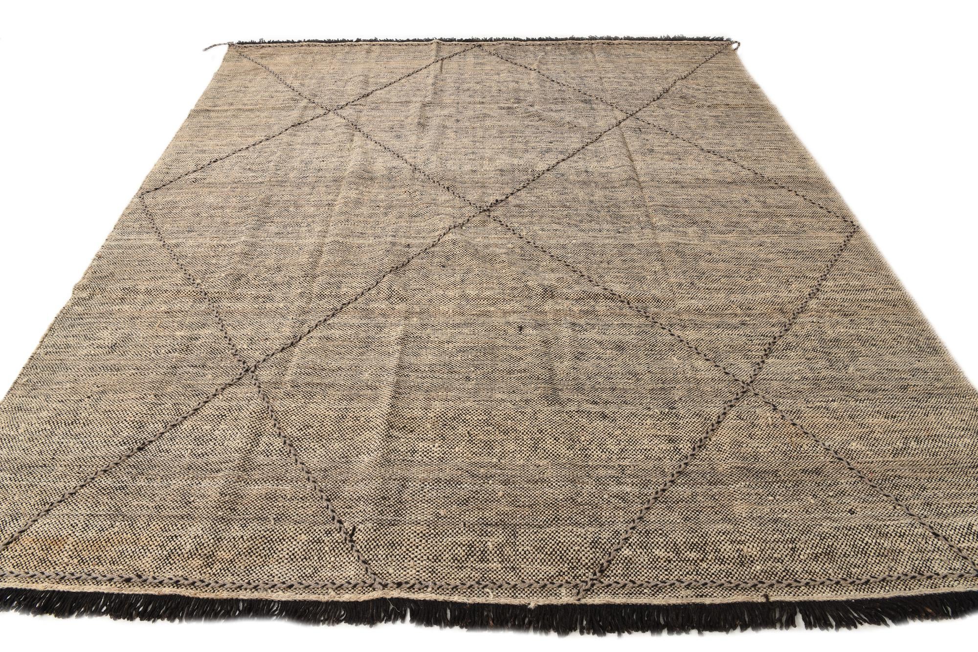 8' 6 x 9' 8 Hand Knotted Moroccan Wool Rug